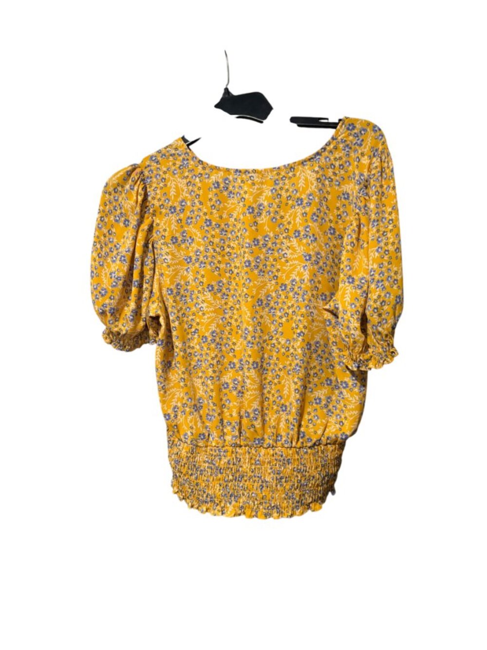 LOFT Floral Smocked Waist Puff Sleeve Blouse - Picture 3 of 5